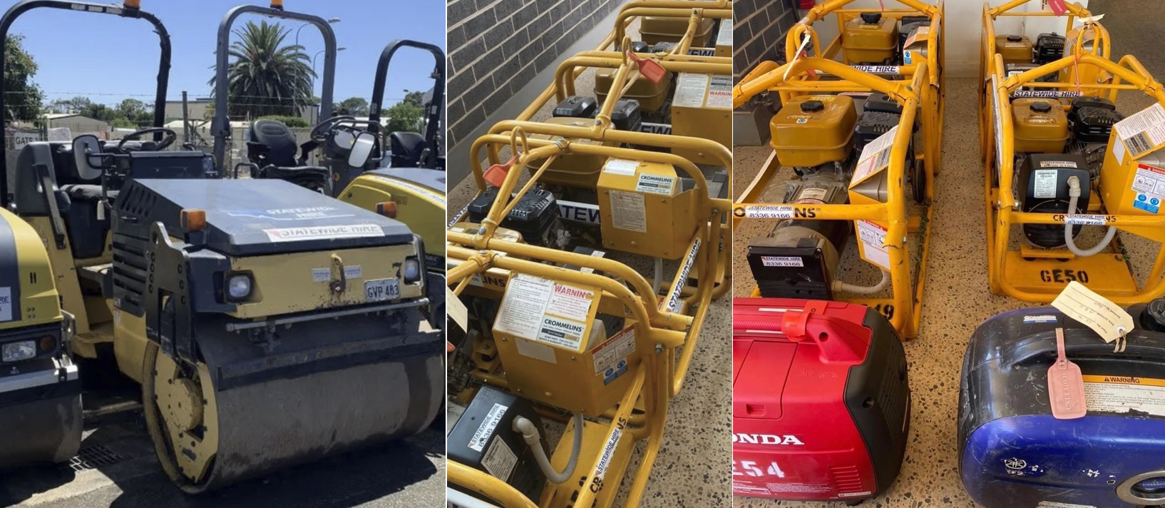 Roller Hire, Portable Lighting and Diesel Generator Hire for Winter Construction Sites In Adelaide