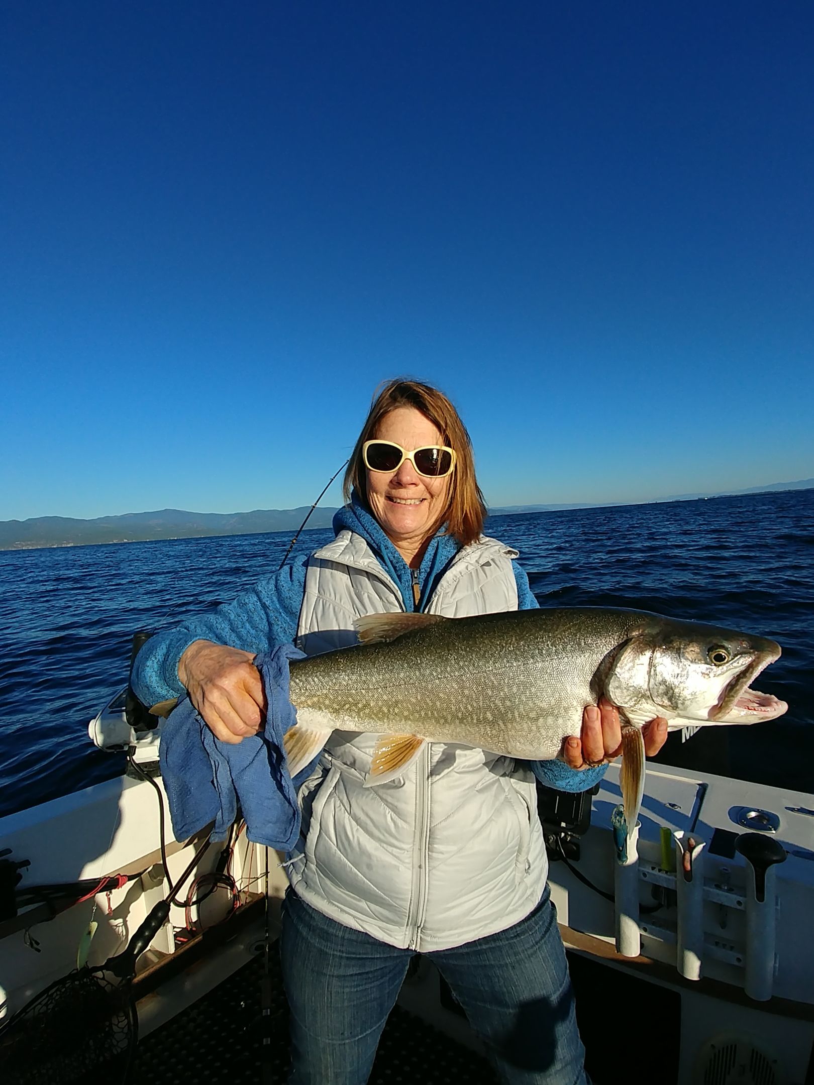 woman holding fish