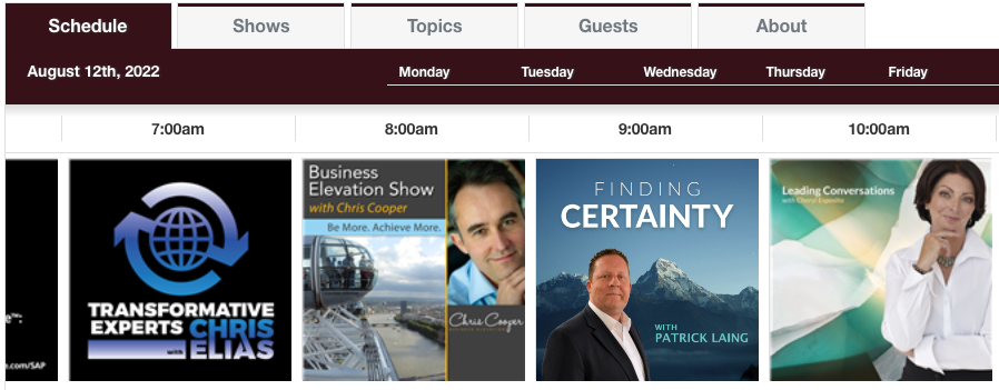 Radio Show Schedules