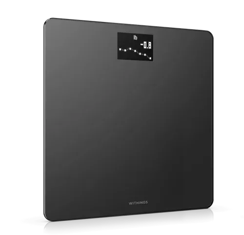 A black scale with a digital display on it