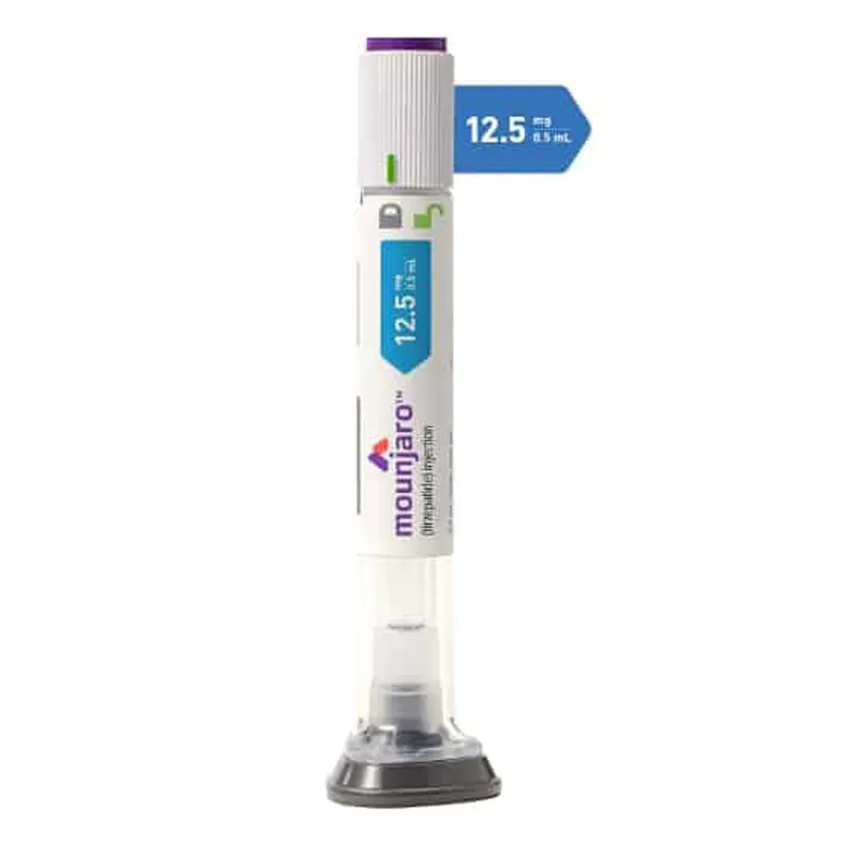 A white and purple mountaro pen with a purple cap