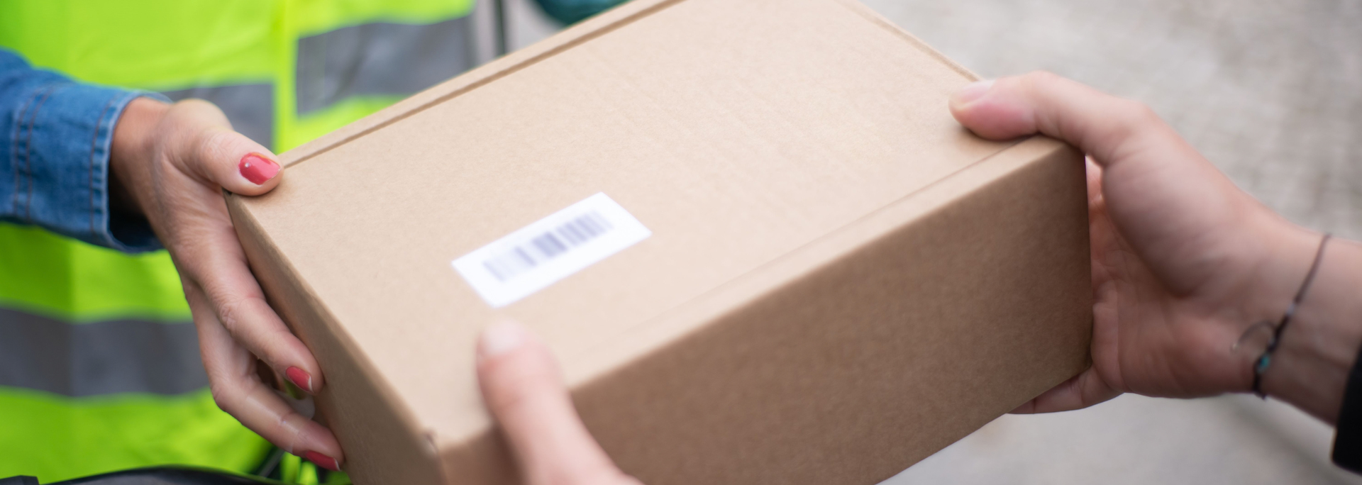 Picture of a package delivery. 