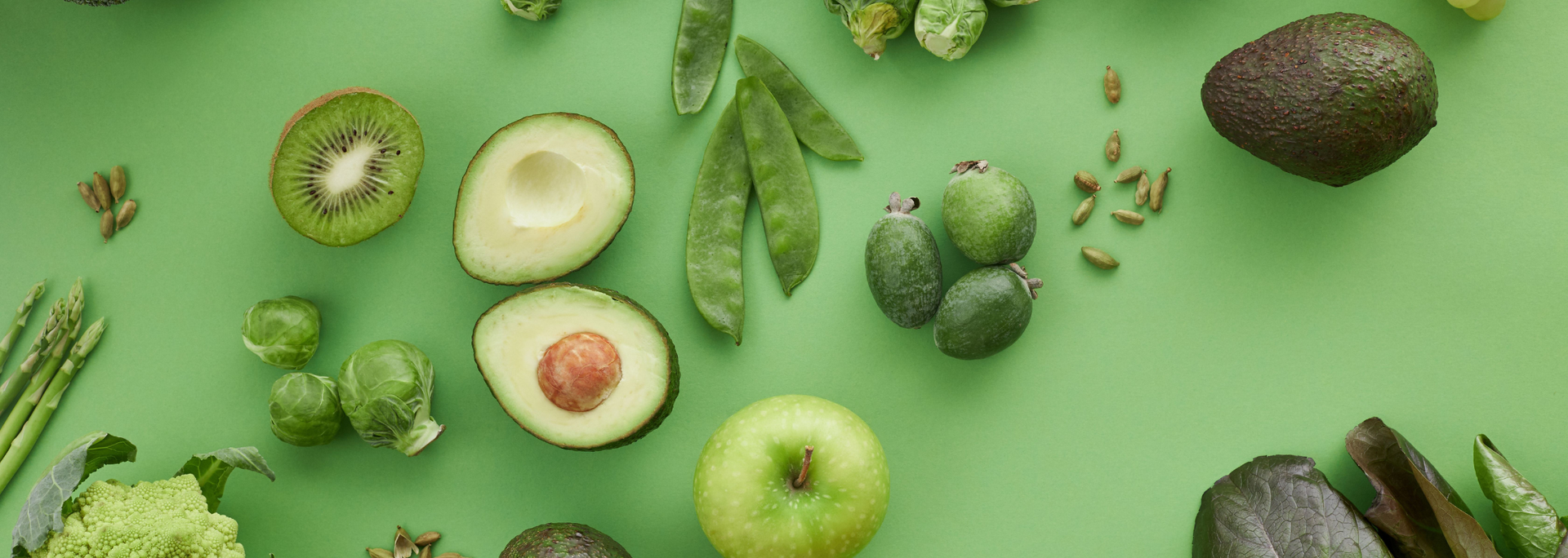 Picture of an assortment of fruit and vegetables. Picture of an assortment of fruit and vegetables.