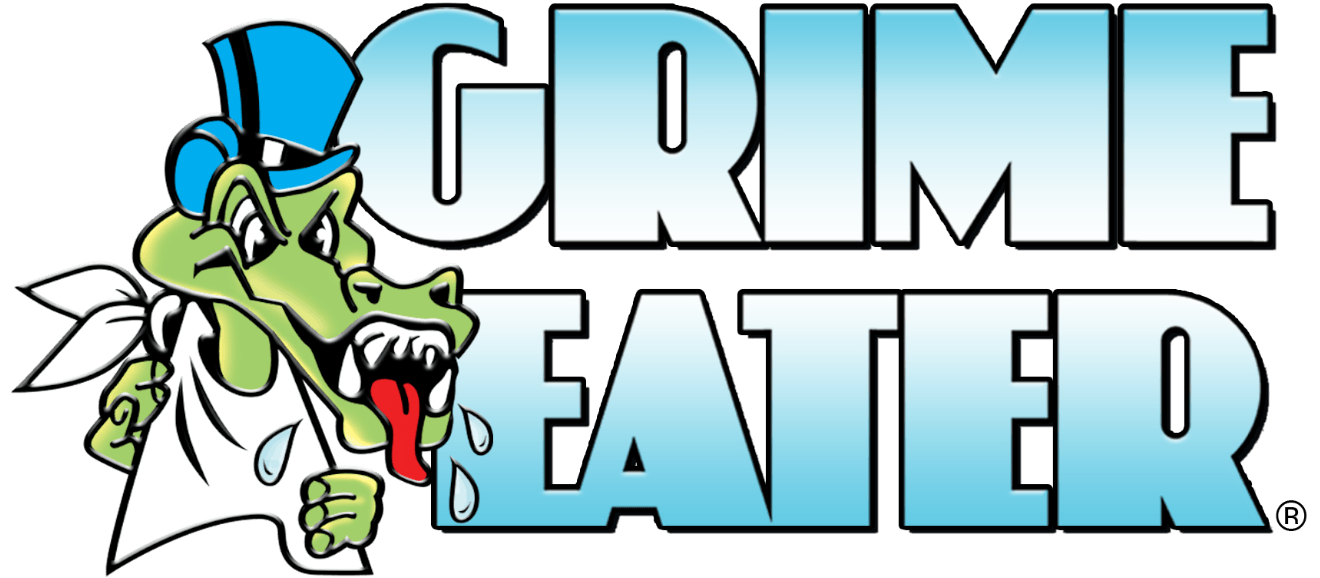 Un logo pour un mangeur de crime avec un crocodile dessus