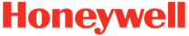 Le logo honeywell est rouge sur fond blanc.