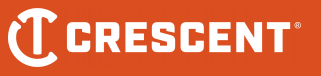 Un fond orange avec le mot croissant en lettres blanches