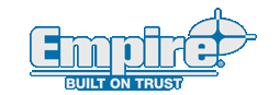 Logo empire construit sur la confiance sur fond blanc