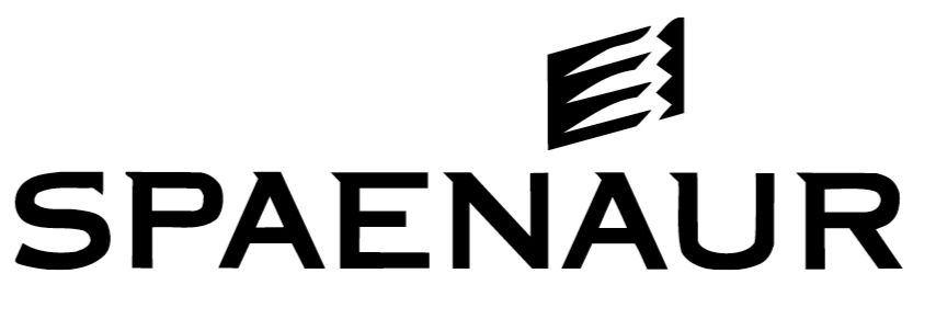 Un logo noir et blanc pour spaenaur sur fond blanc