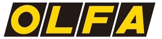Un logo jaune et noir pour olfa sur fond blanc