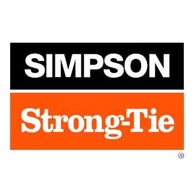 Le logo de simpson strong tie est orange et noir