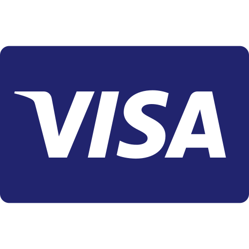 Le logo du visa est bleu et blanc sur fond blanc.