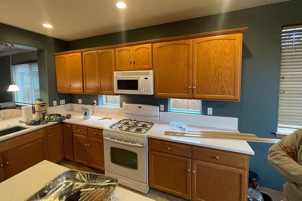 Kitchen Cabinet Before — Olympia, WA — Painting Plus LLC