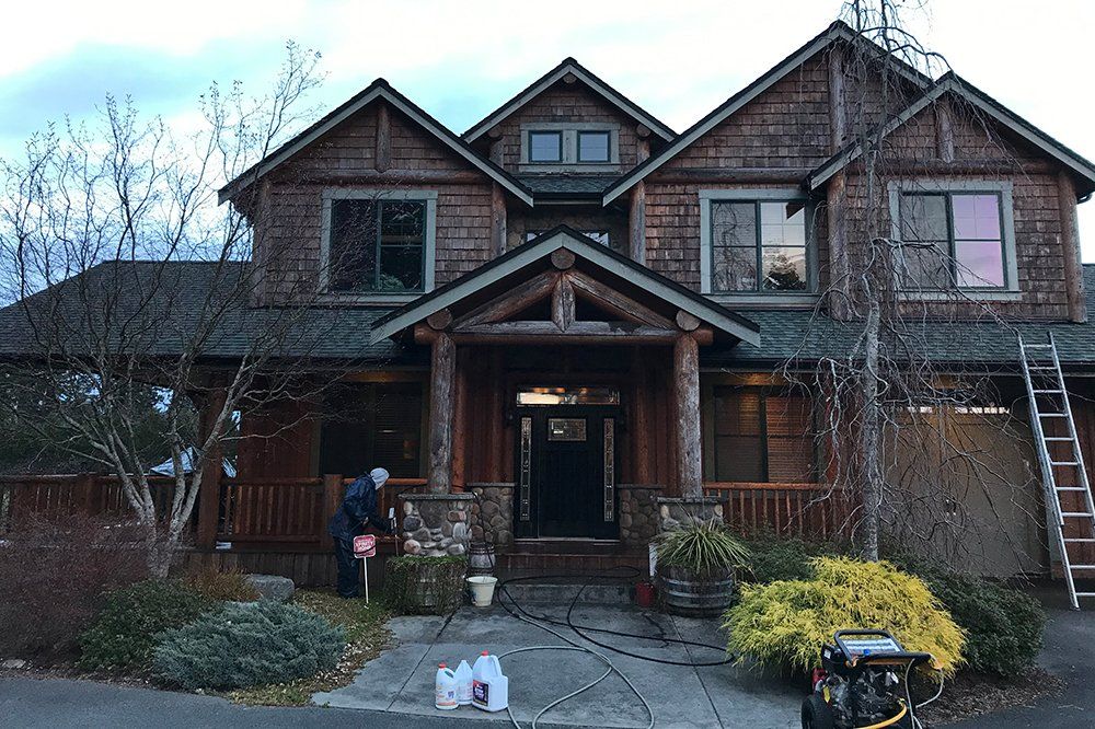 Home Exterior Pressure Washing Before — Olympia, WA — Painting Plus LLC