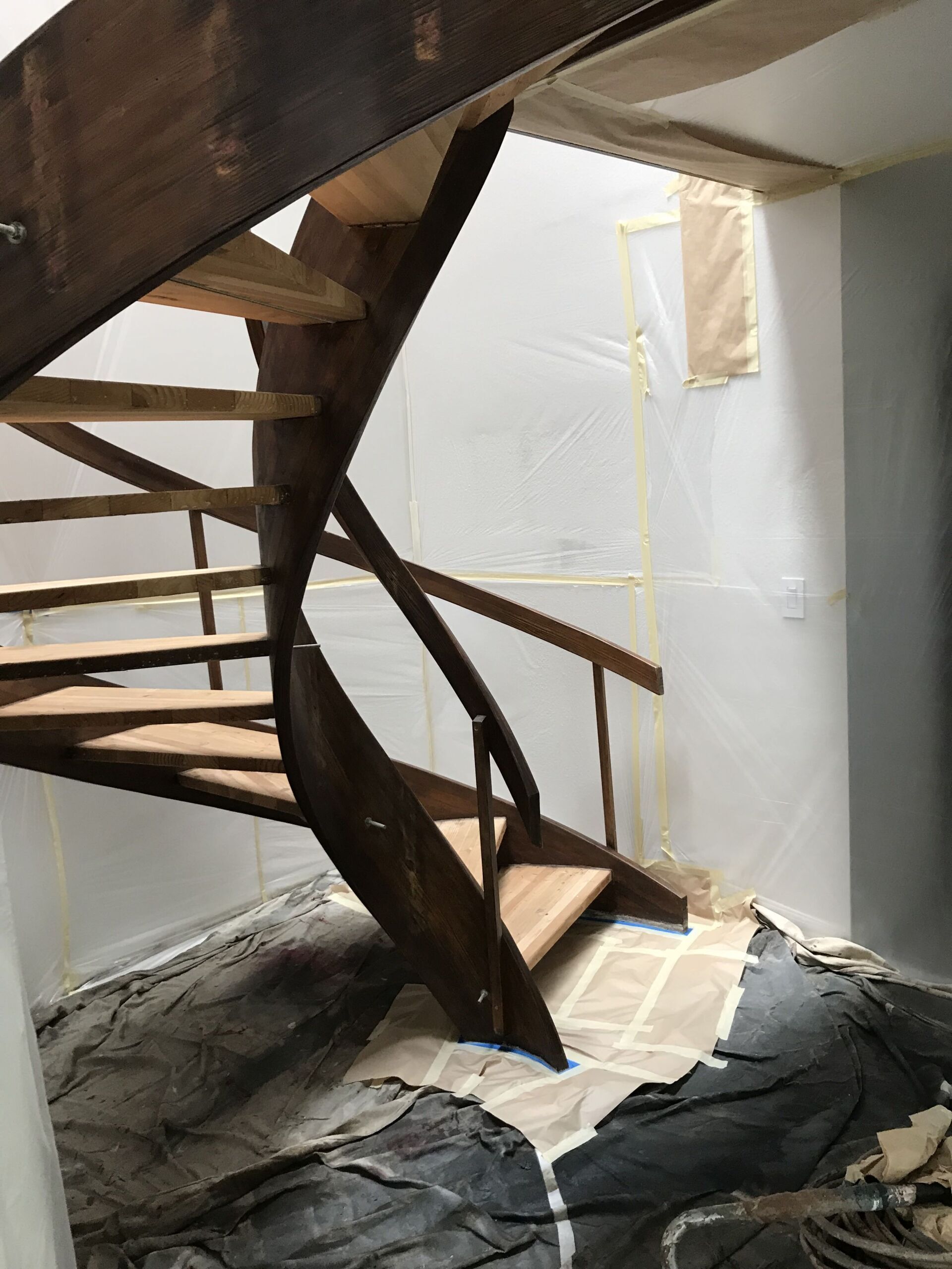 Interior Railing Before — Olympia, WA — Painting Plus LLC