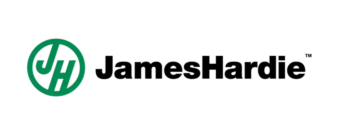 The jameshardie logo is green and black on a white background.