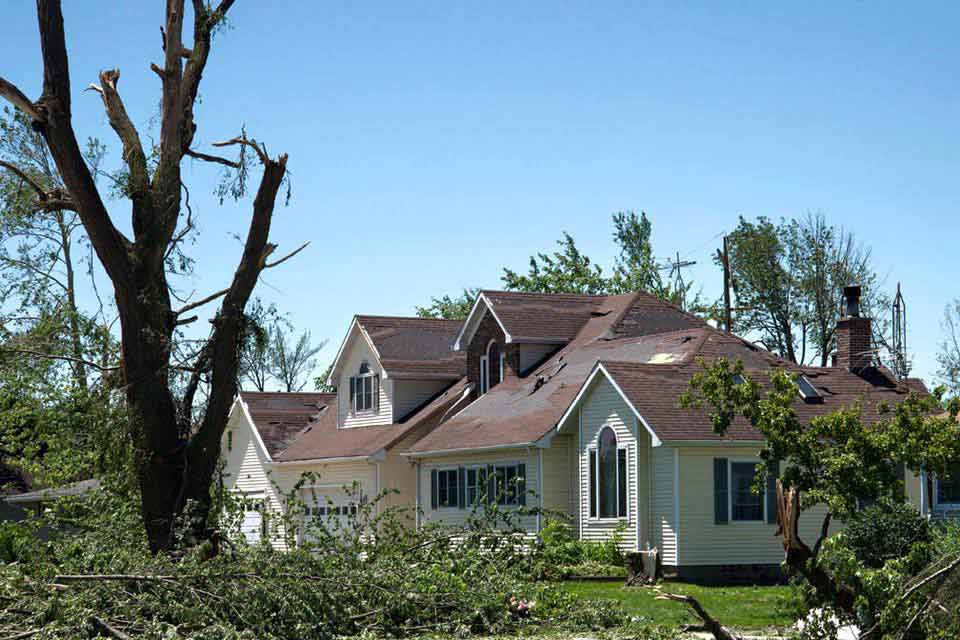 House With Damaged Roof — Morris, IL — Shenberg Construction
