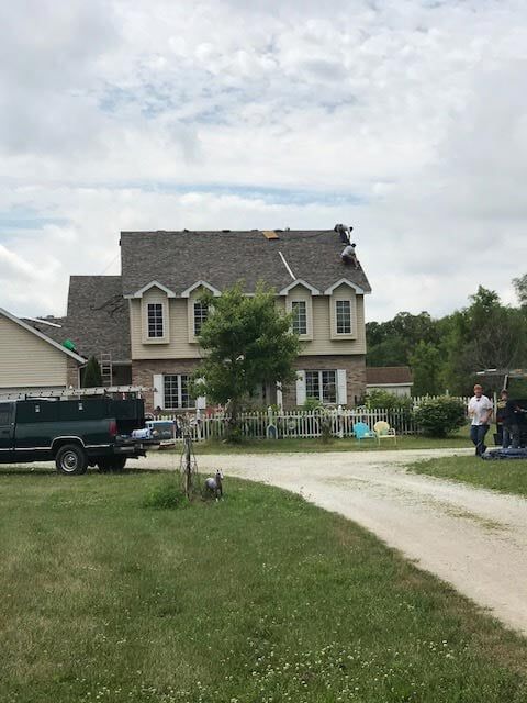 Workers Working On The Roof — Morris, IL — Shenberg Construction
