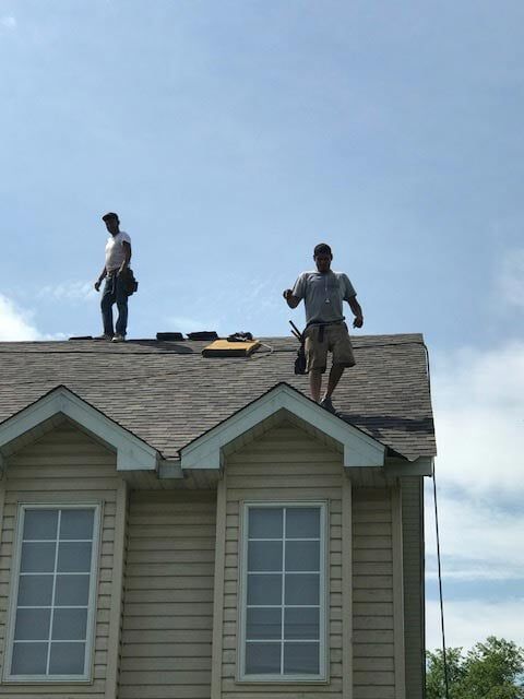 Two Men On The Roof — Morris, IL — Shenberg Construction