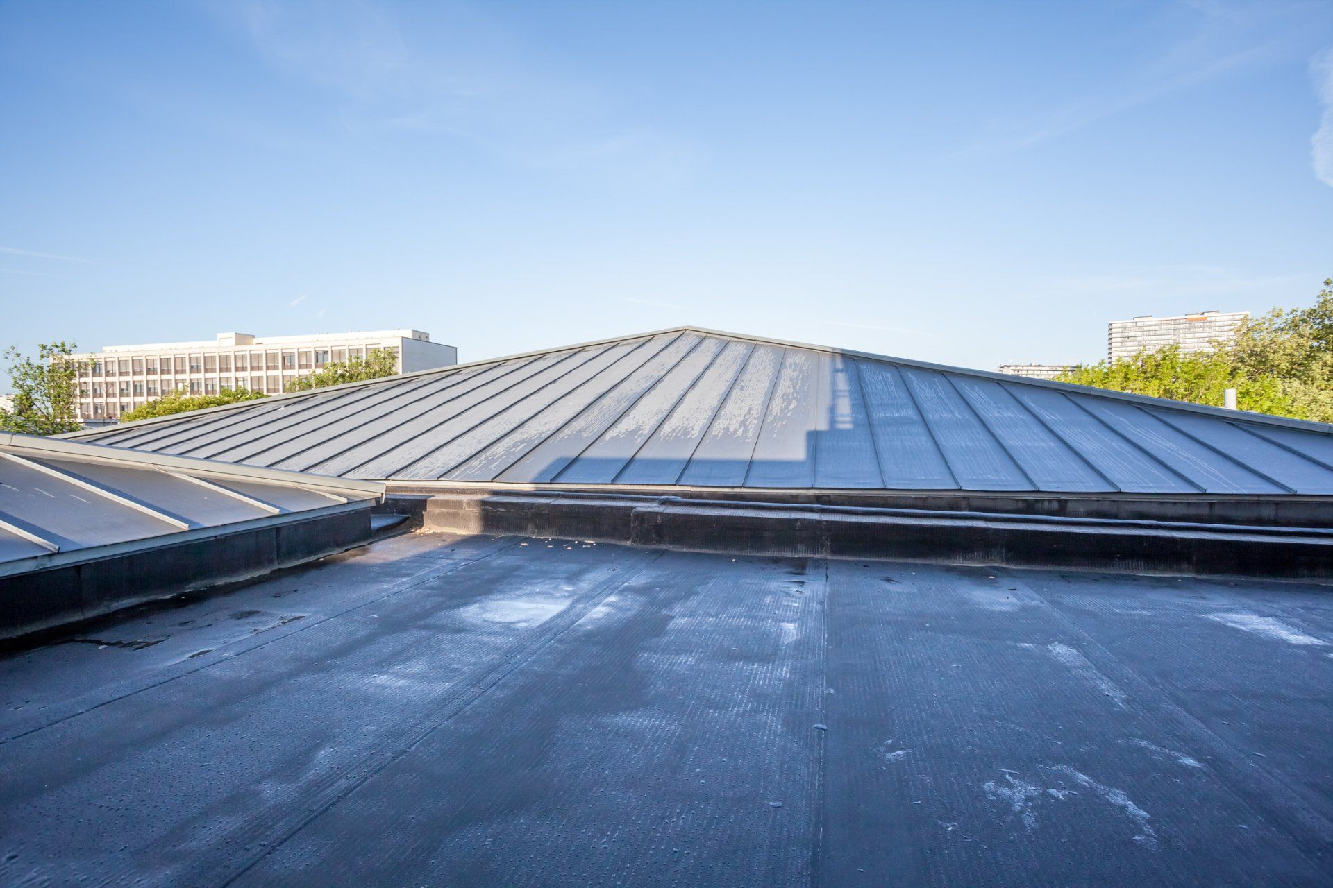 Flat Roof On A Building — Morris, IL — Shenberg Construction