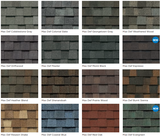 Landmark Pro Color Pallete — Morris, IL — Shenberg Construction