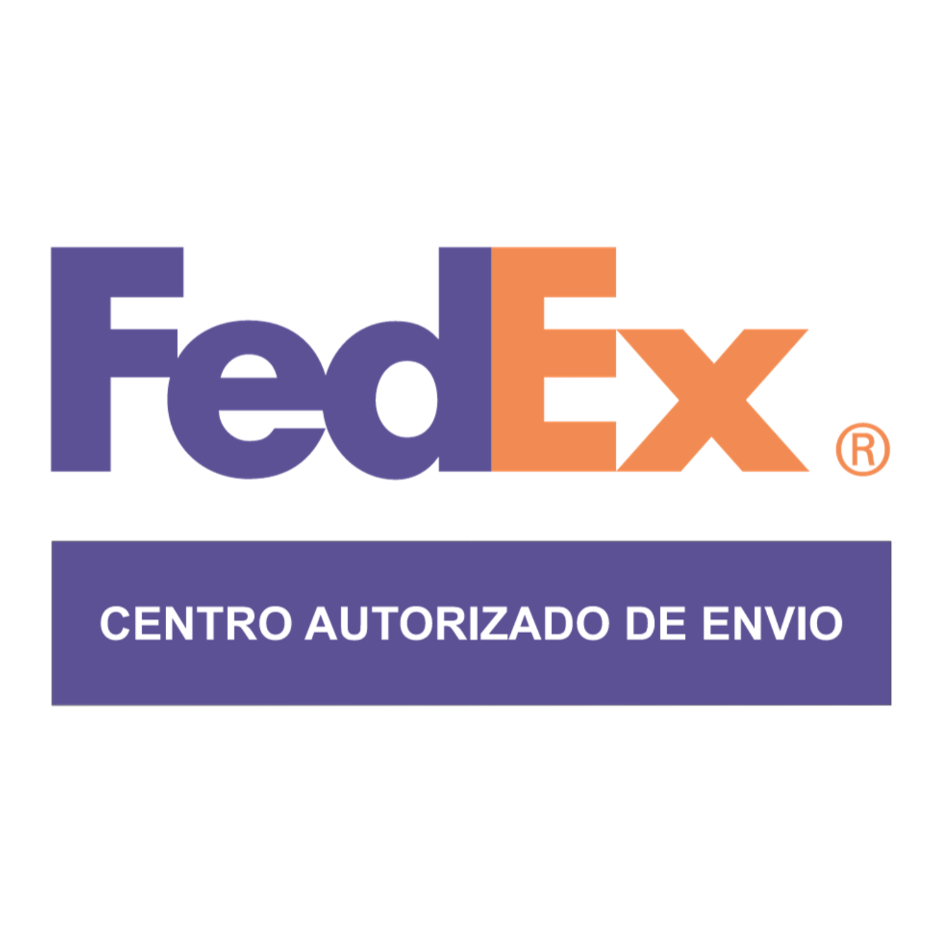 um logotipo da fedex roxo e laranja