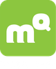 White “m” and “q” letters on a green rounded-square icon