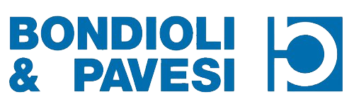 Logo aziendale blu e bianco di Bongioi & Pavesi con icona stilizzata “BP”.