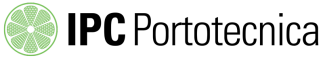 Logo IPC Portotecnica con icona di una fetta di agrumi verde e testo nero.
