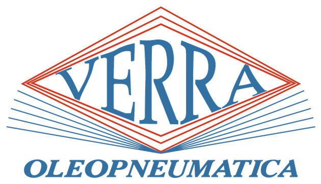 Logo VERRA in blu e rosso con la scritta “OLEOPNEUMATICA” sotto su sfondo bianco.