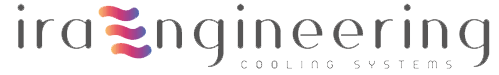 Logo di Ira Engineering Cooling Systems con testo stilizzato rosso e grigio.