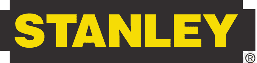 Logo STANLEY giallo su sfondo nero
