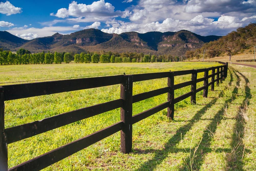 Rural landscape with fence in the Hunter Valley — Mechanic Near Me in Muswellbrook, NSW