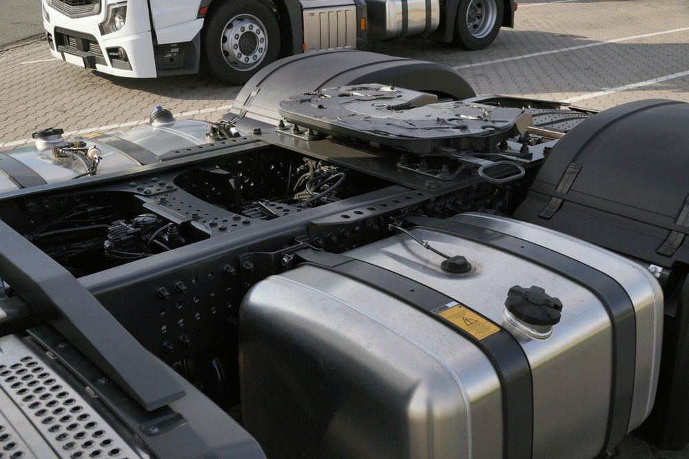 Visible fifth wheel couplings are fitted to a tractor unit — Mechanic Near Me in Singleton, NSW