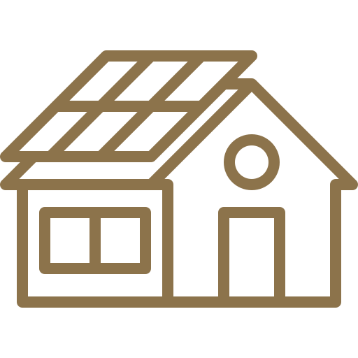 House with solar panels on the roof showing residential solar capabilities