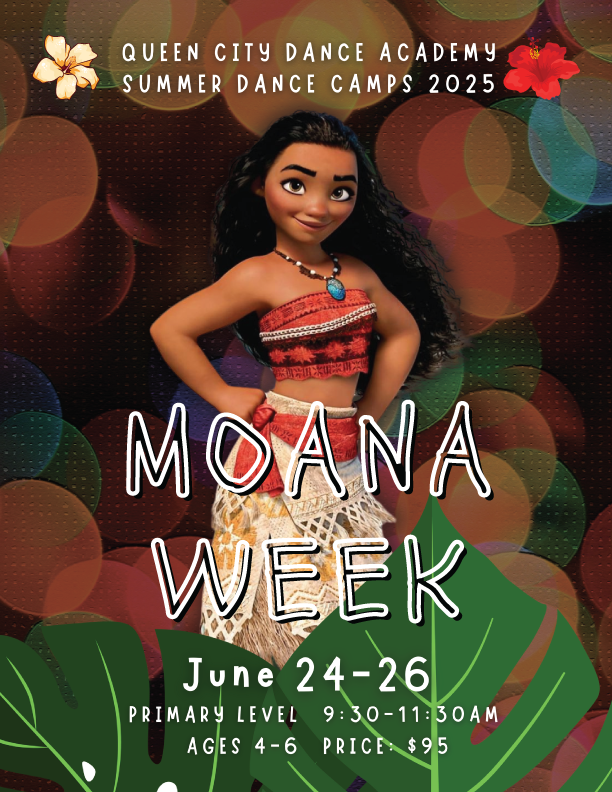 A poster for queen city dance academy summer dance camps