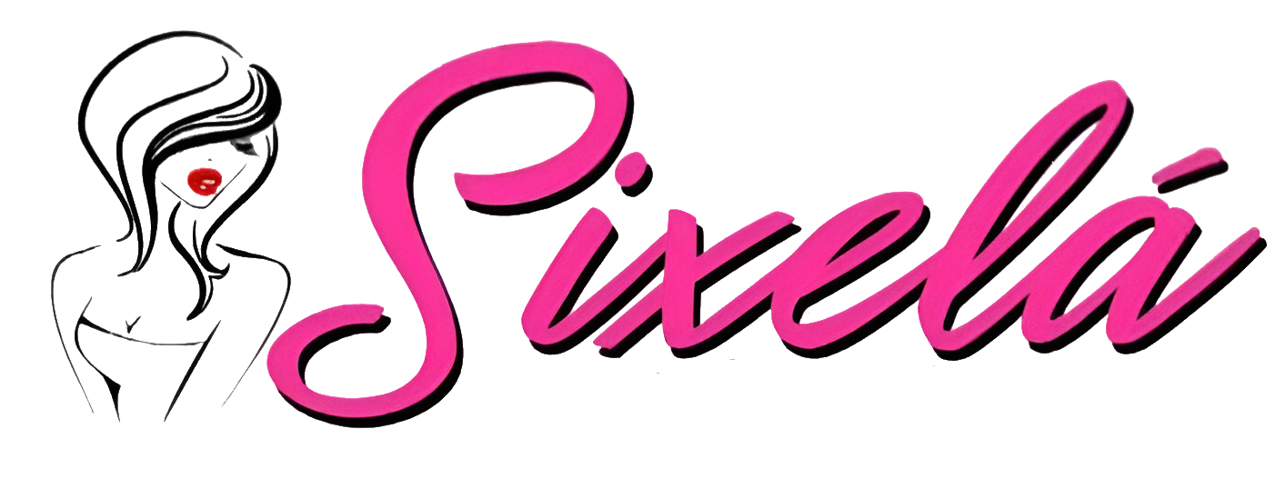 Logotipo que presenta un boceto de una mujer y la palabra 