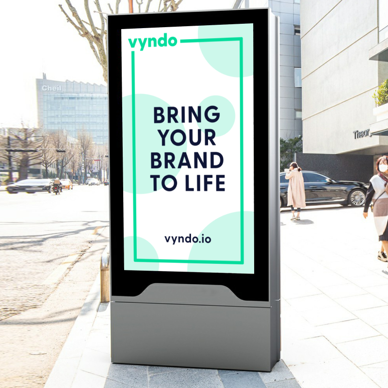 A sign with the inscription "Bring your brand to life"