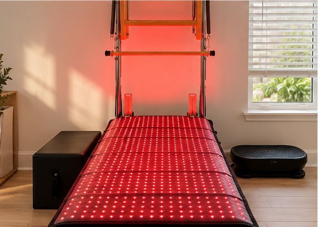 Red light therapy and vibration plate at Pilates Parlour in Sarasota FL 