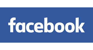 Blue Facebook logo with white lowercase text