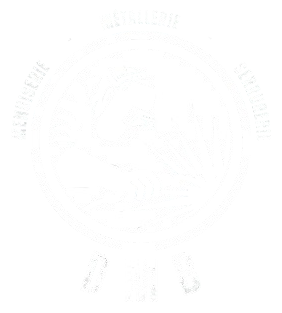 Cercle blanc délavé avec le texte « ENTREPRENEURS INDÉPENDANTS » et un petit badge en dessous.