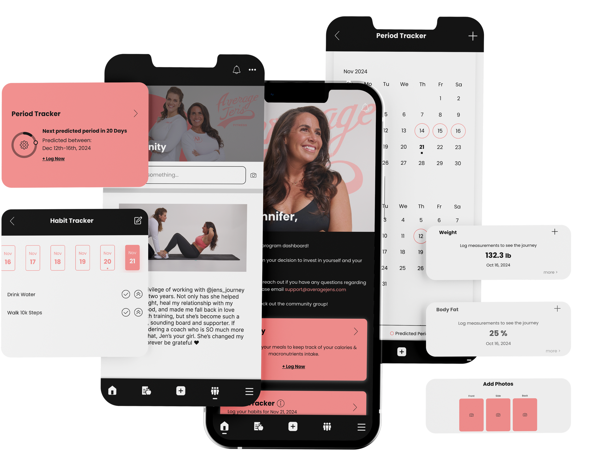 A woman is laying on a yoga mat on a cell phone.  - Average Jenn's - Personalized Workout and Nutrition Plans