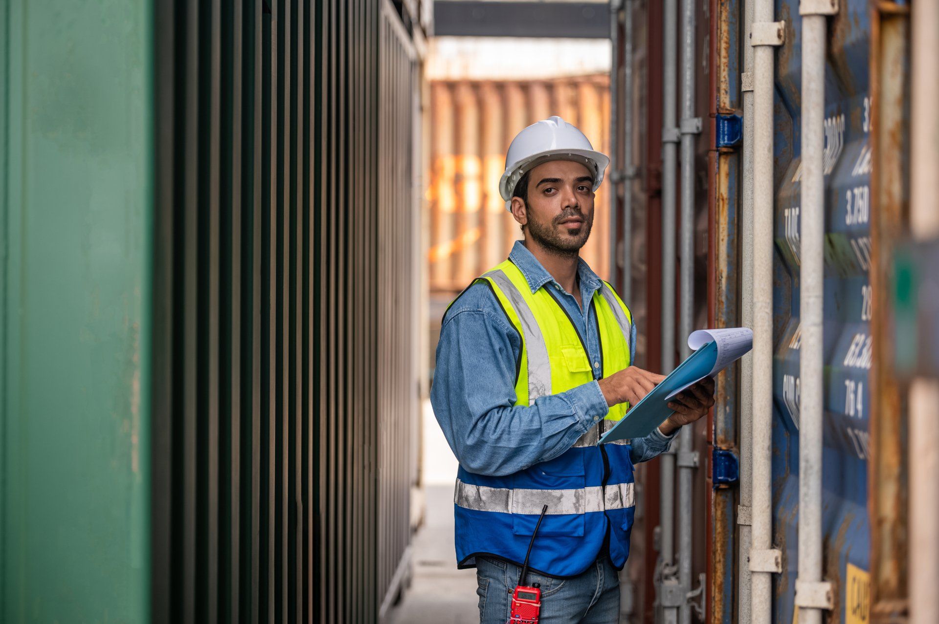 trabajador de envío de contenedores en terminal portuaria trabajador de envío de contenedores en terminal portuaria