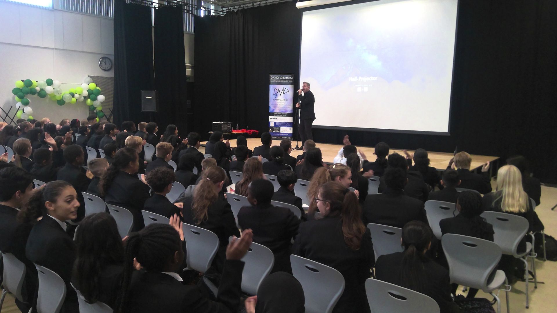 David Graham with his Natural High School Tour is back on Merseyside!