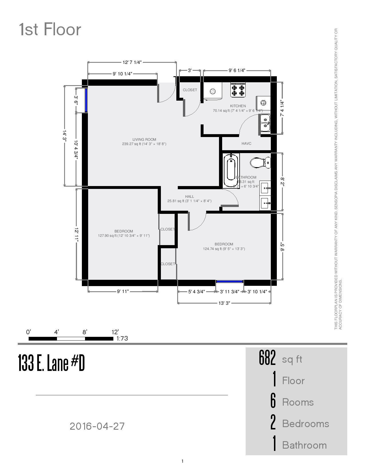 133 E Lane - Apt A - 02 - Floorplan.