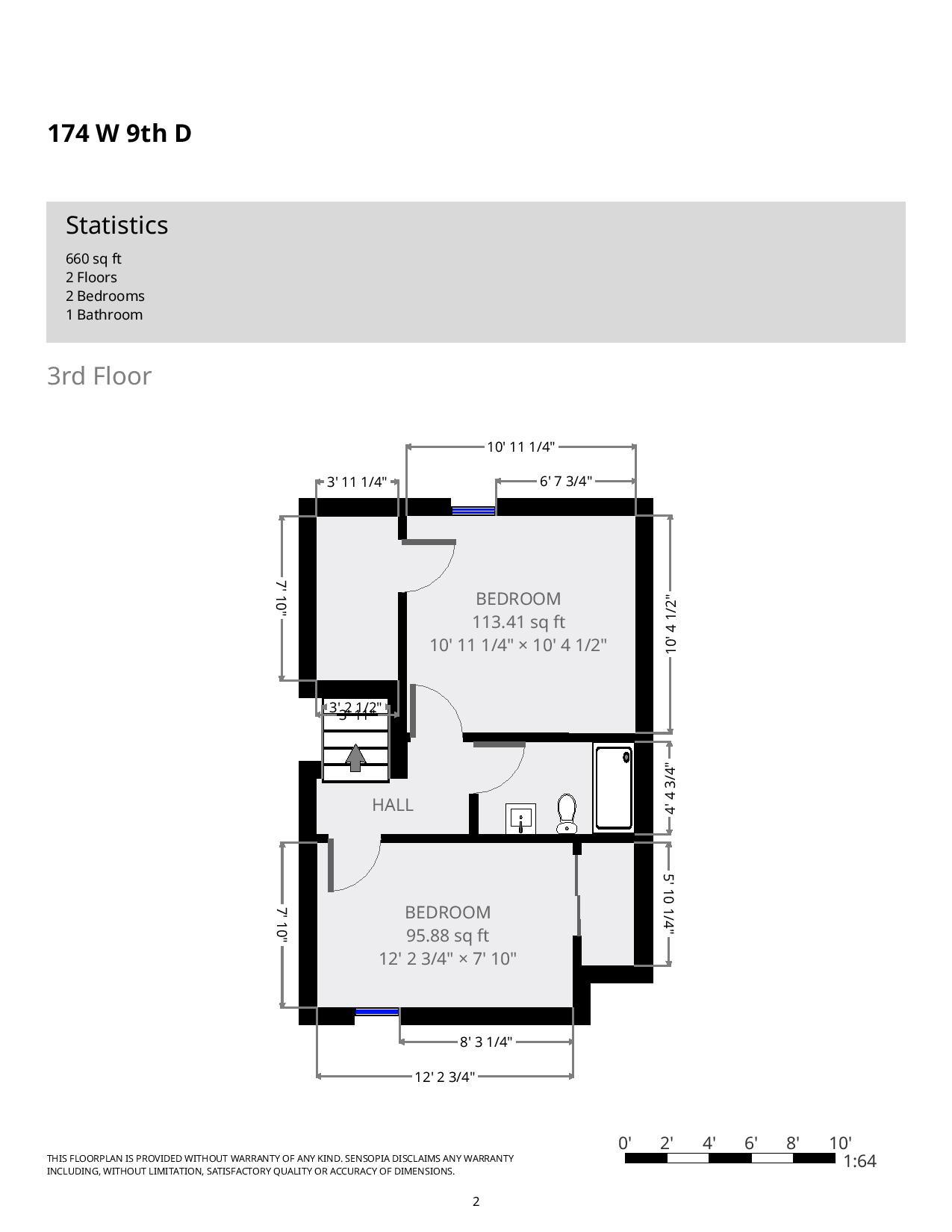 174 W. 9th Ave. Apt. D - Floor Plan 01