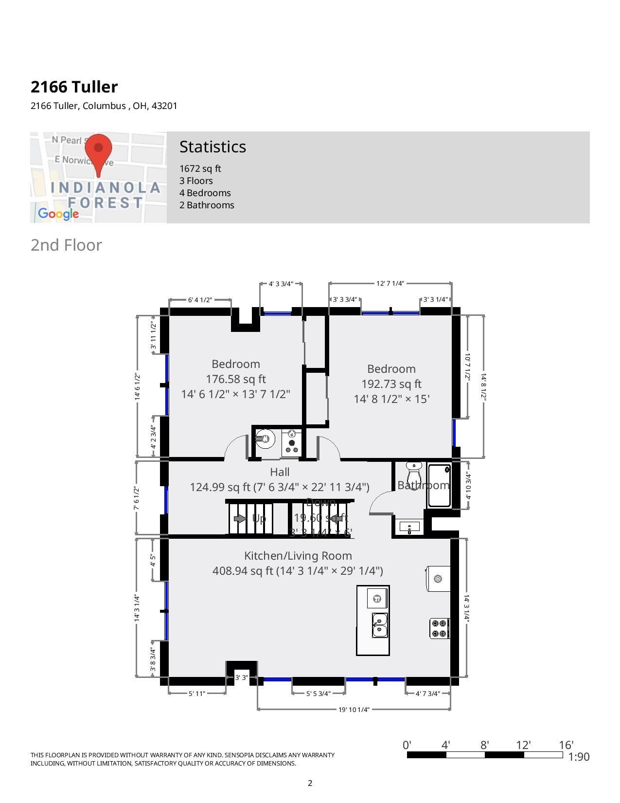 2166 Tuller St. - Floor Plan 01