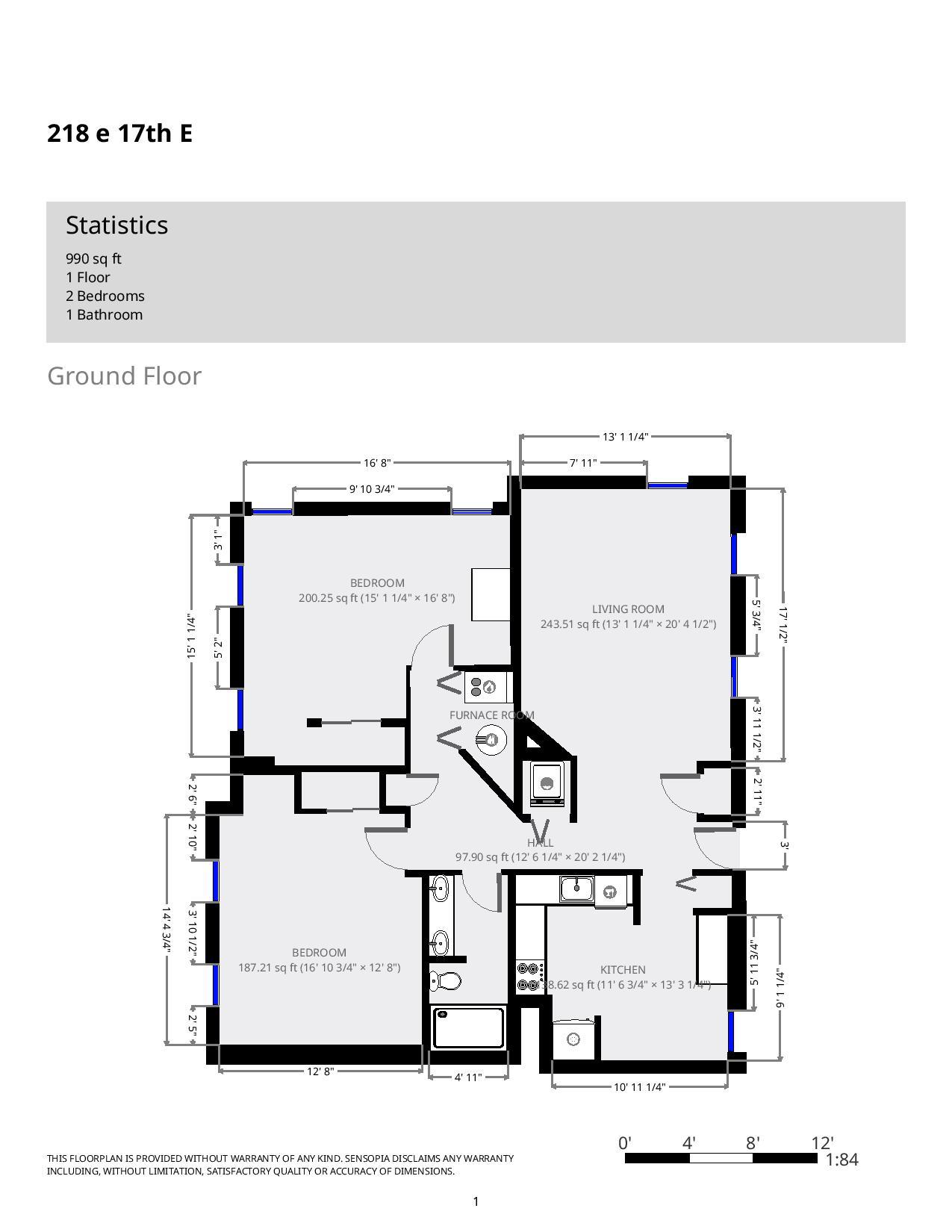 218 E. 17th Ave. - Floor Plan 02