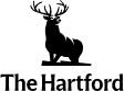 Black silhouette of a stag with large antlers above the text, 