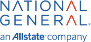 National General logo with blue text, red arrows and 