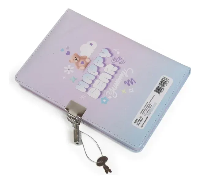 Libreta Chimola Pu Play Bear Con Candado